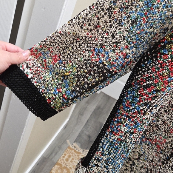 Joseph Ribkoff Multicolor Mesh Abstract Tunic - Picture 8 of 8